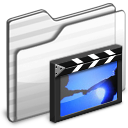 Movies Folder White Icon 128x128 png